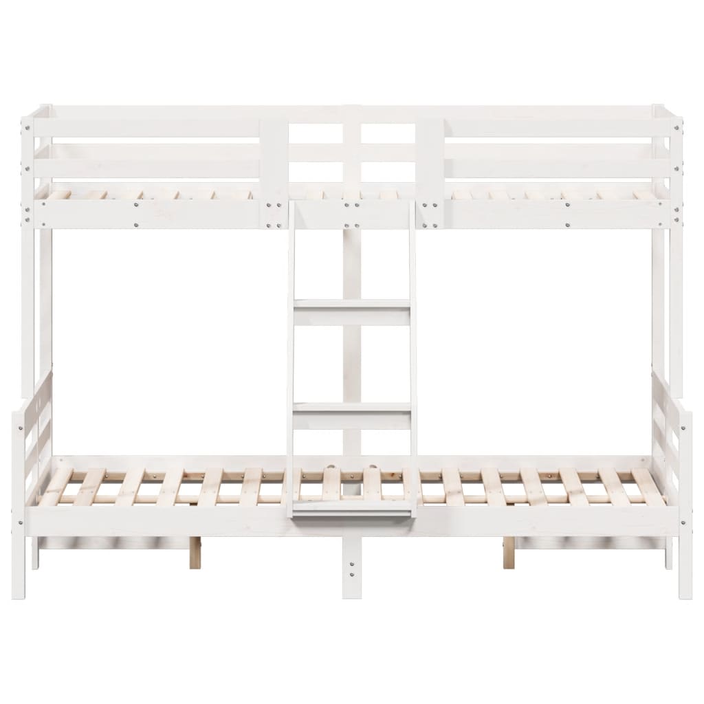 Stapelbed massief grenenhout wit 80x200/120x200 cm