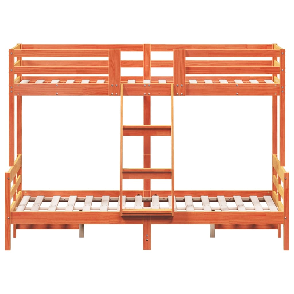 Stapelbed massief grenenhout wasbruin 90x200/120x200 cm