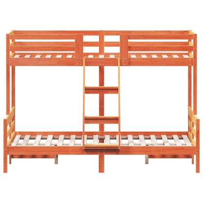 Stapelbed massief grenenhout wasbruin 90x200/120x200 cm