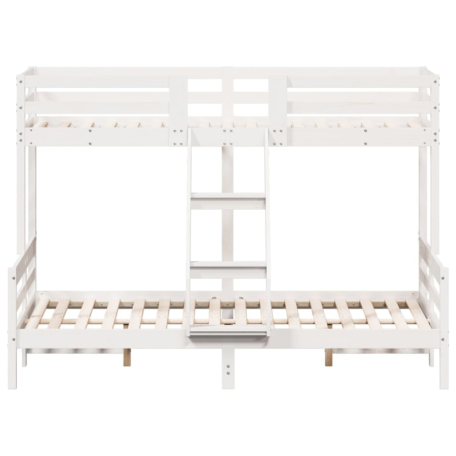 Stapelbed massief grenenhout wit 90x200/140x200 cm