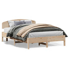 Bedframe Met Hoofdbord Massief Grenenhout 160X200 Cm