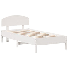 Bedframe met hoofdeinde 100x200 cm massief grenenhout wit