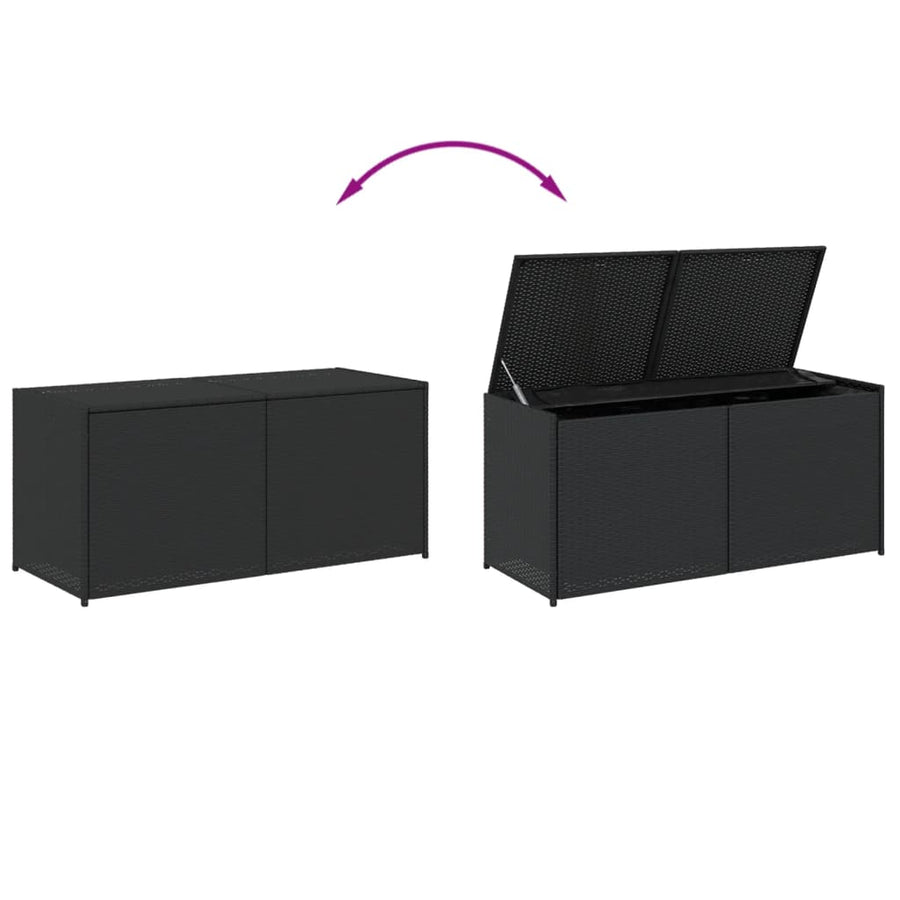 Tuinbox 283 L Poly Rattan Zwart