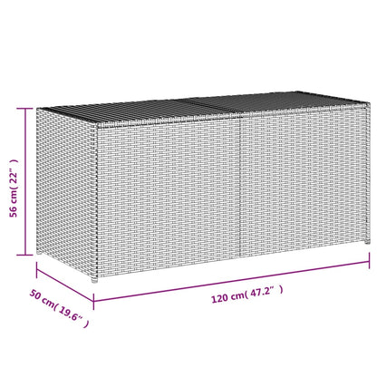 Tuinbox 283 L Poly Rattan Zwart