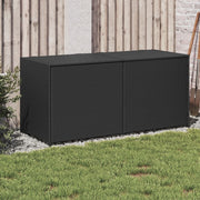 Tuinbox 283L poly rattan zwart 120x50x56 cm