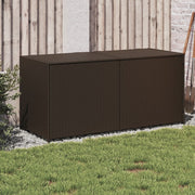 Tuinbox 120x50x56 cm poly rattan bruin