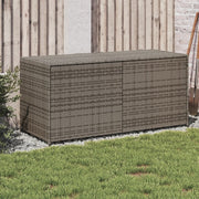 Tuinbox poly rattan 120x50x56 cm grijs