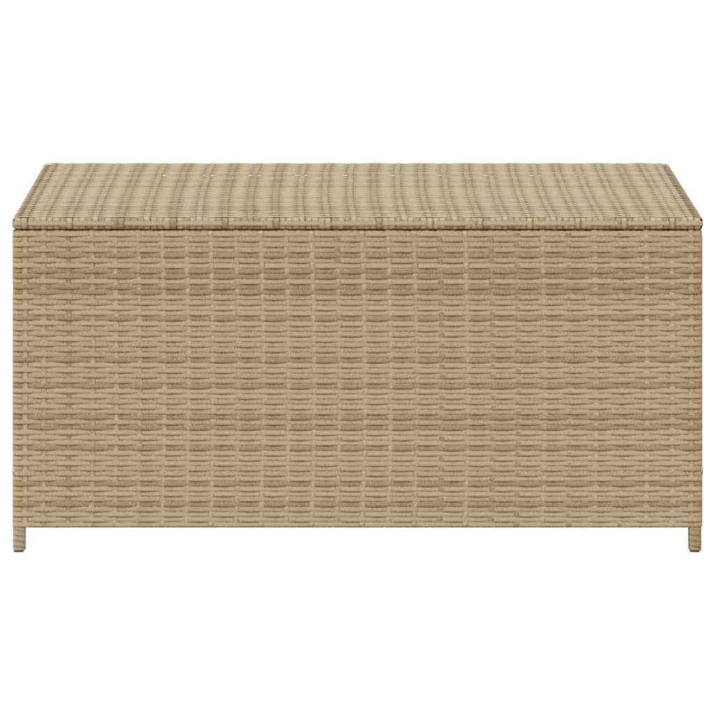 Tuinbox Met Wielen 190 L Poly Rattan Gemengd Beige