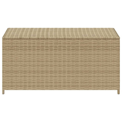 Tuinbox Met Wielen 190 L Poly Rattan Gemengd Beige