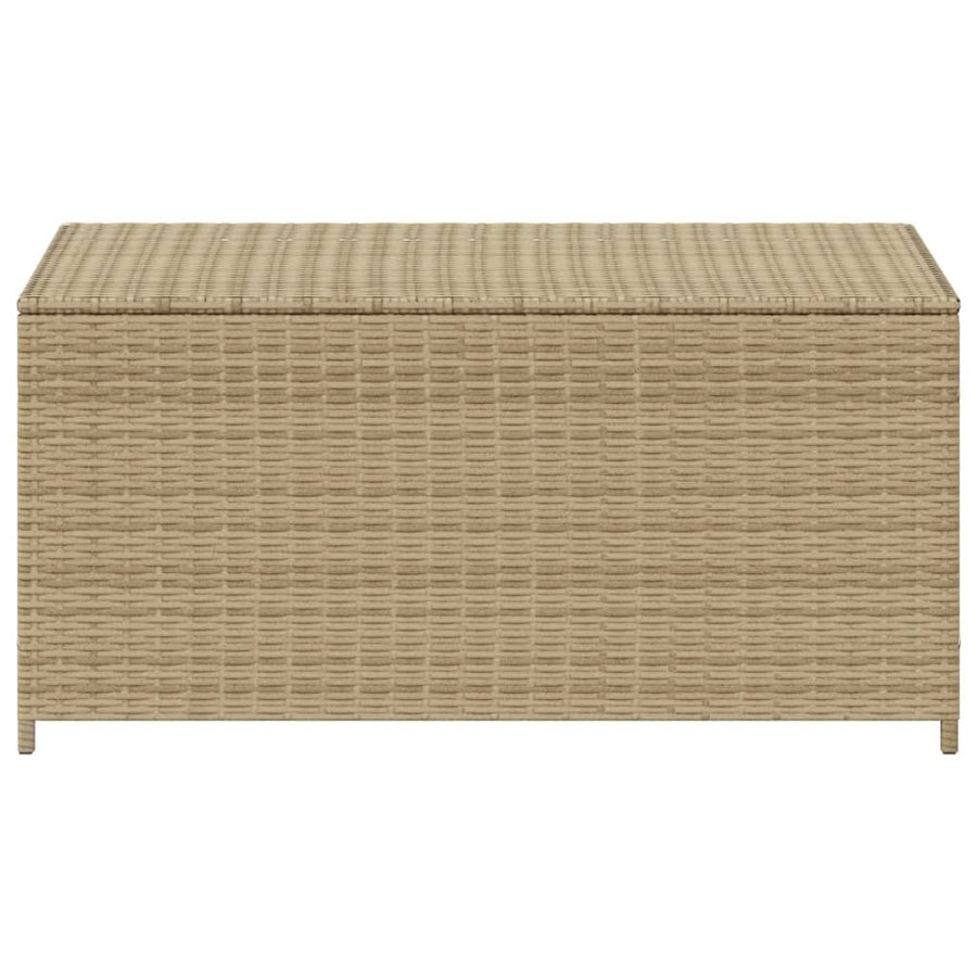 Tuinbox Met Wielen 190 L Poly Rattan Gemengd Beige