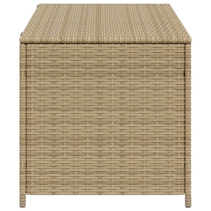 Tuinbox Met Wielen 190 L Poly Rattan Gemengd Beige
