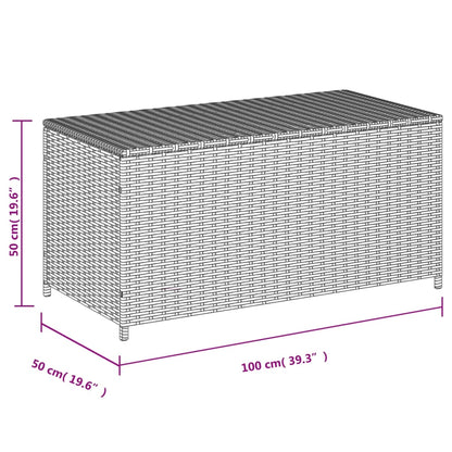 Tuinbox Met Wielen 190 L Poly Rattan Gemengd Beige