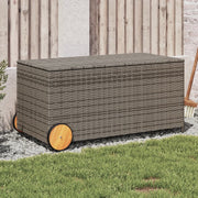 Tuinbox 107x55x50 cm poly rattan grijs