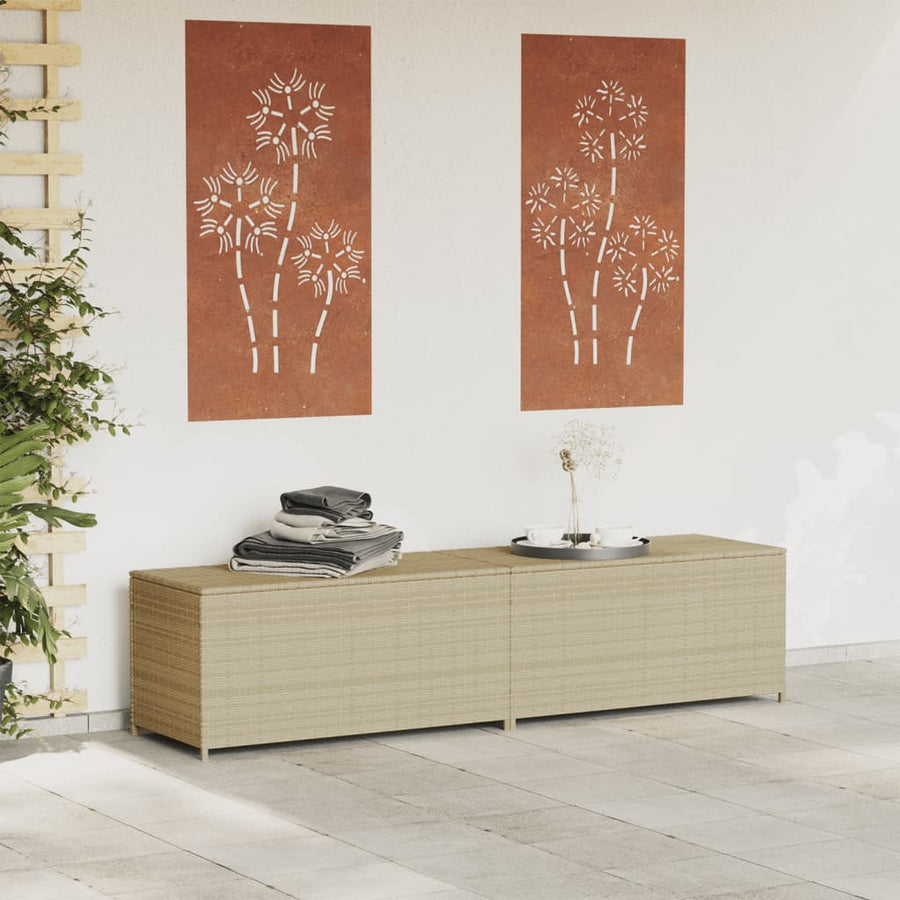Tuinbox Met Wielen 469 L Poly Rattan 200 x 50 x 58 cm