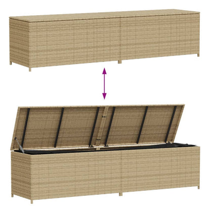 Tuinbox Met Wielen 469 L Poly Rattan 200 x 50 x 58 cm