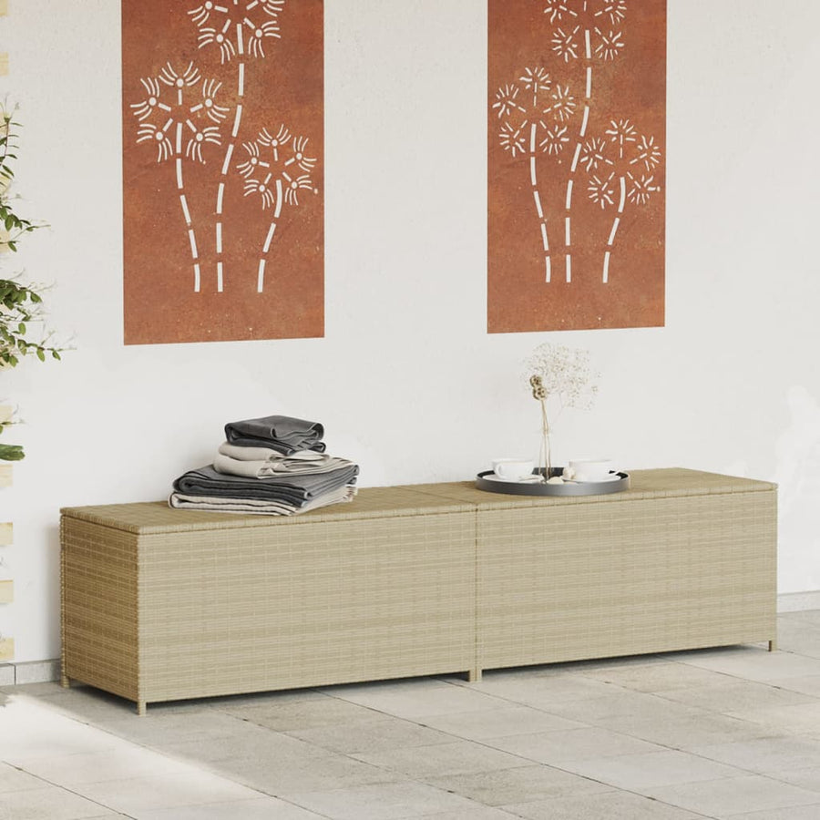 Tuinbox Met Wielen 469 L Poly Rattan 200 x 50 x 58 cm