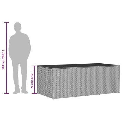 Tuinbox 984 L Poly Rattan 180 x 90 x 70 cm