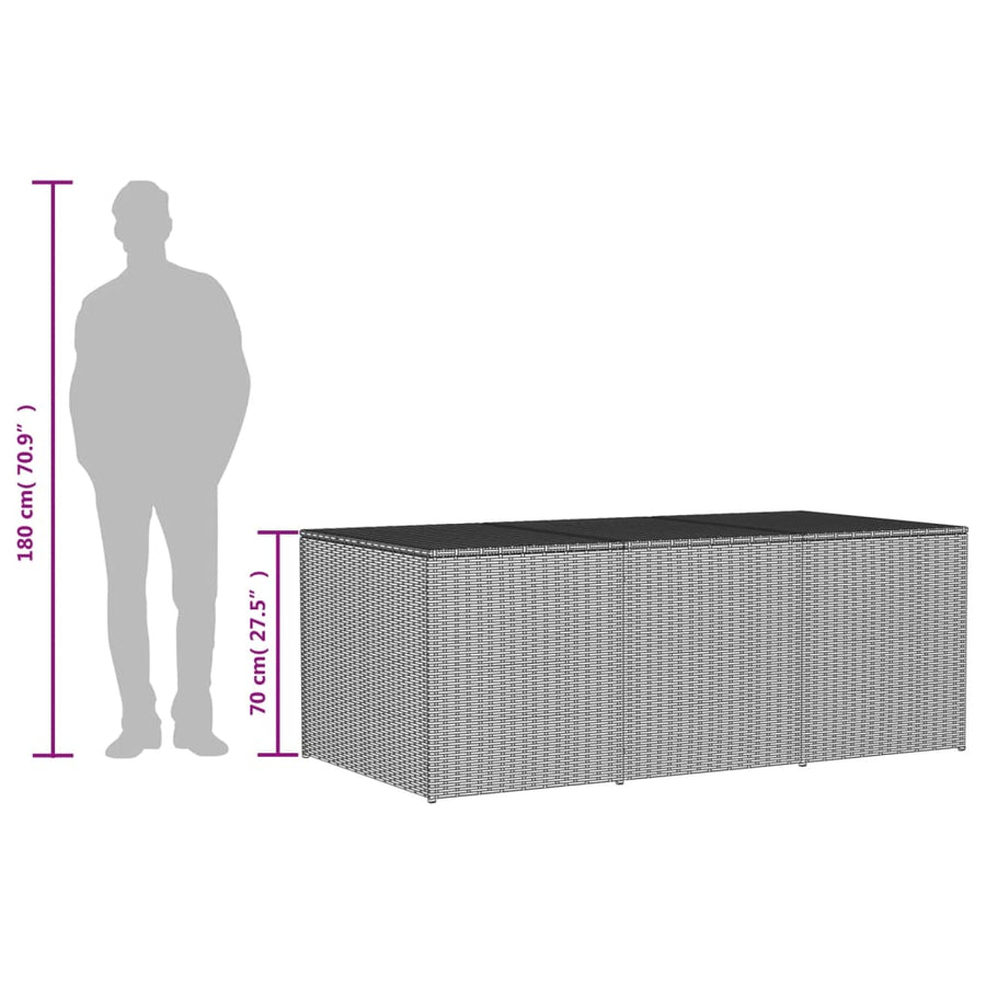 Tuinbox 984 L Poly Rattan 180 x 90 x 70 cm