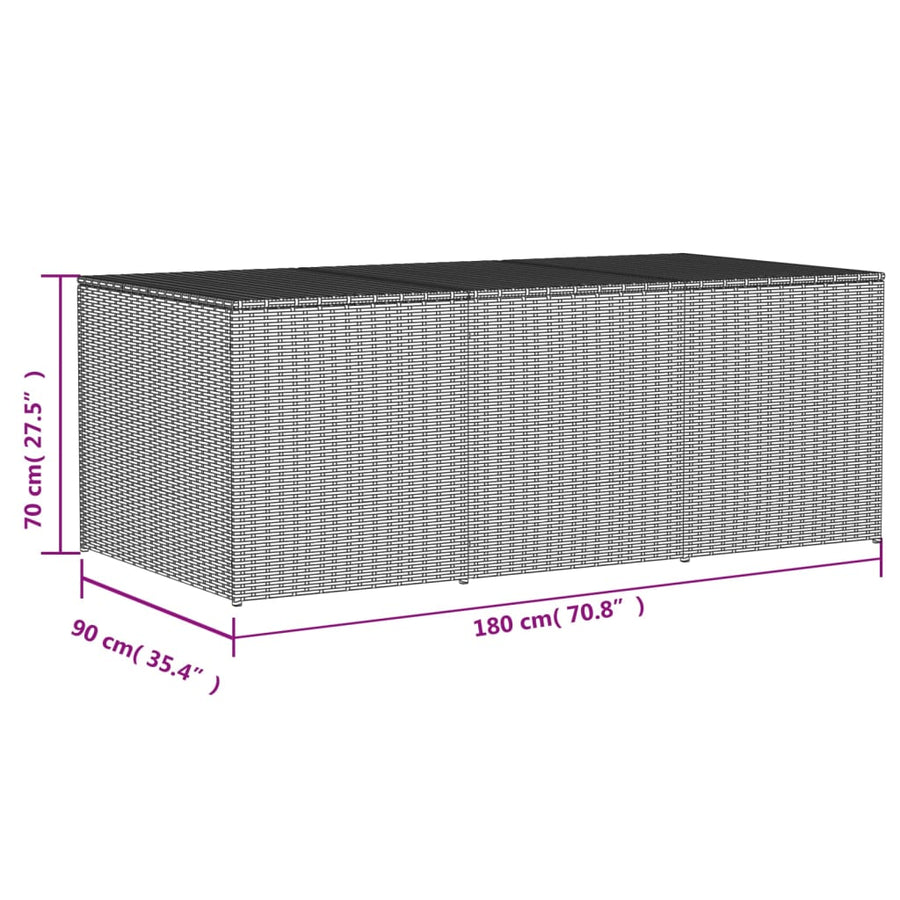 Tuinbox 984 L Poly Rattan 180 x 90 x 70 cm