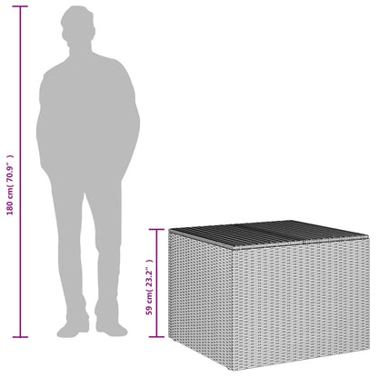 Tuinbox 291 L Poly Rattan 80 x 75 x 59 cm
