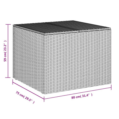 Tuinbox 291 L Poly Rattan 80 x 75 x 59 cm