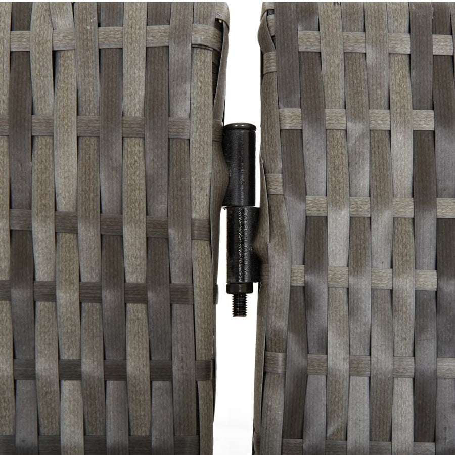 Kamerscherm 3 Panelen Poly Rattan Grijs 1
