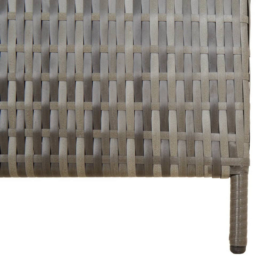 Kamerscherm 3 Panelen Poly Rattan Grijs 1