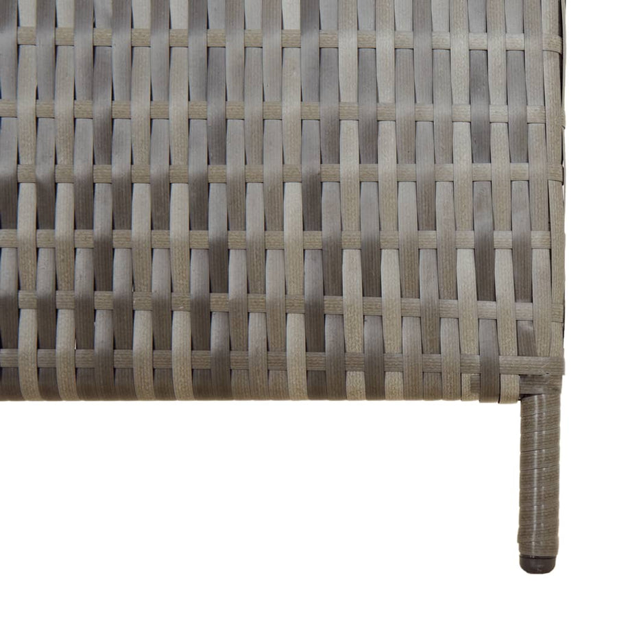 Kamerscherm 4 Panelen Poly Rattan Grijs 1