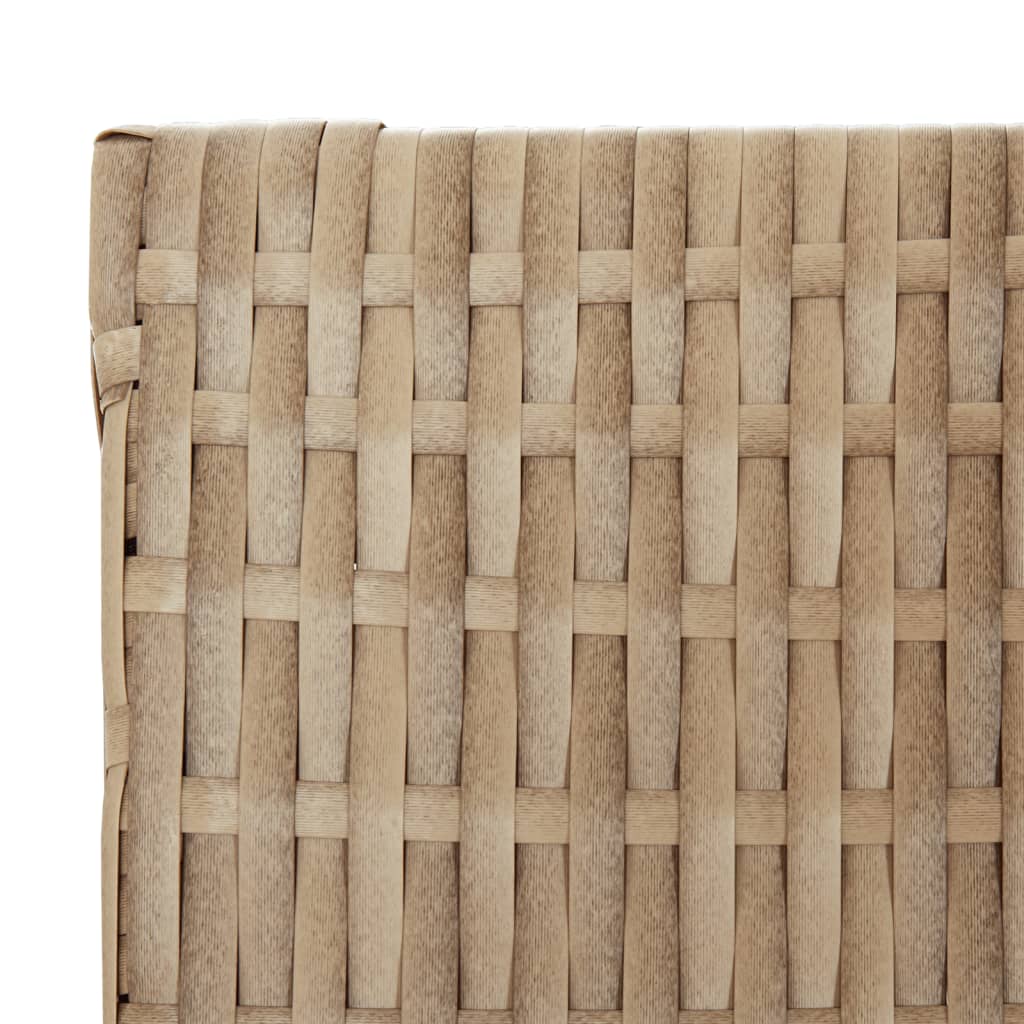 Kamerscherm 4 panelen poly rattan beige 1 196 x 200 cm