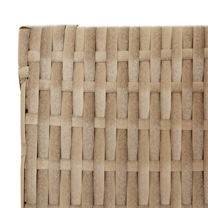 Kamerscherm 4 panelen poly rattan beige 1 196 x 200 cm