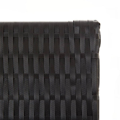 Kamerscherm 6 panelen poly rattan zwart 1 294 x 200 cm