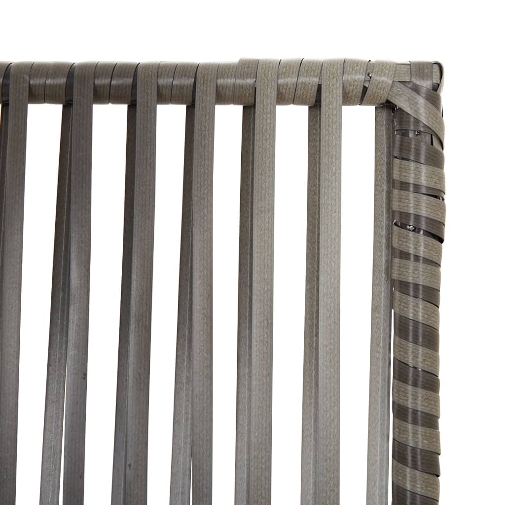 Kamerscherm 3 panelen poly rattan grijs 1 147 x 180 cm