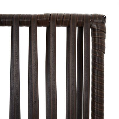 Kamerscherm 4 panelen poly rattan bruin 1 196 x 180 cm
