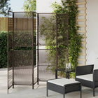 Room Divider 6-Panel Poly Rattan Brown