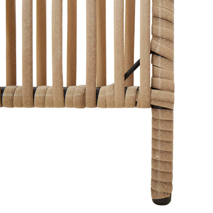 Kamerscherm 4 Panelen Poly Rattan Beige 196 x 200 cm Lijngeweven