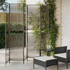 Kamerscherm 6 panelen 294x200 cm poly rattan grijs