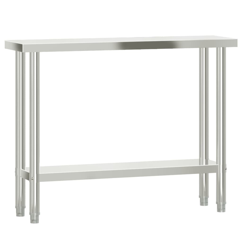 Keukenwerktafel met bovenschap 110x30x120 cm roestvrij staal