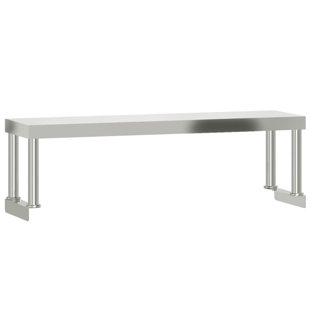 Keukenwerktafel met bovenschap 110x30x120 cm roestvrij staal