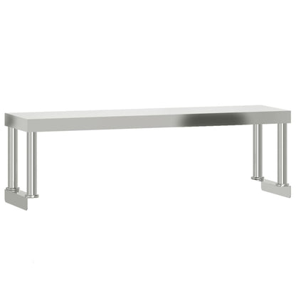Keukenwerktafel met bovenschap 110x30x120 cm roestvrij staal