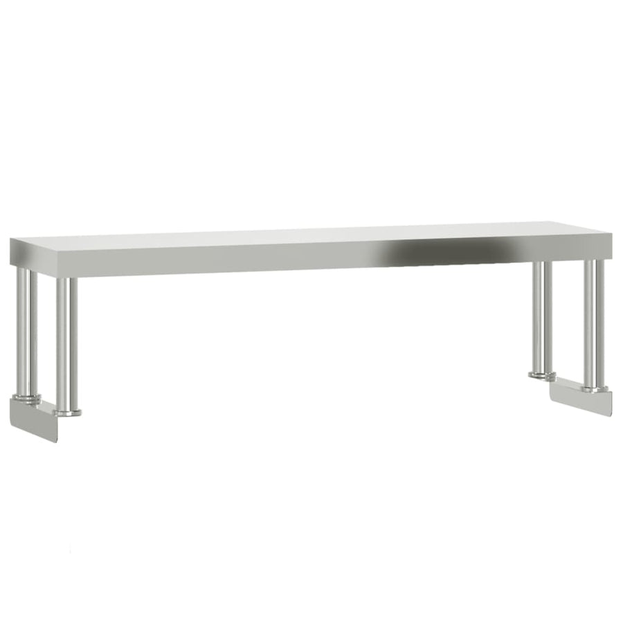 Keukenwerktafel Met Bovenschap 110X55X120 Cm Roestvrij Staal