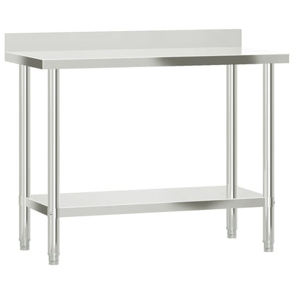 Keukenwerktafel Met Bovenschap 110X55X120 Cm Roestvrij Staal