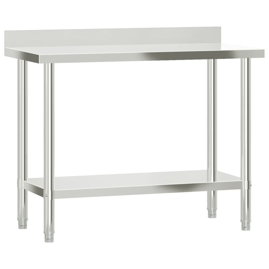 Keukenwerktafel Met Bovenschap 110X55X120 Cm Roestvrij Staal