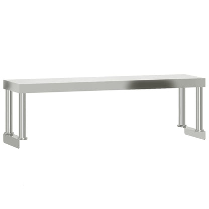 Keukenwerktafel Met Bovenschap 110X55X120 Cm Roestvrij Staal