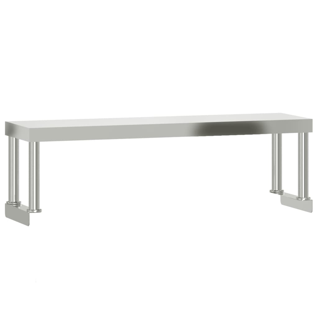 Keukenwerktafel met bovenschap 110x30x120 cm roestvrij staal