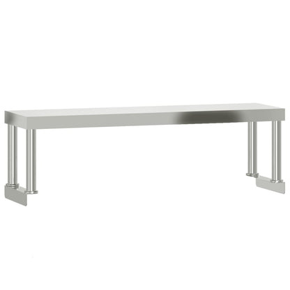 Keukenwerktafel met bovenschap 110x30x120 cm roestvrij staal