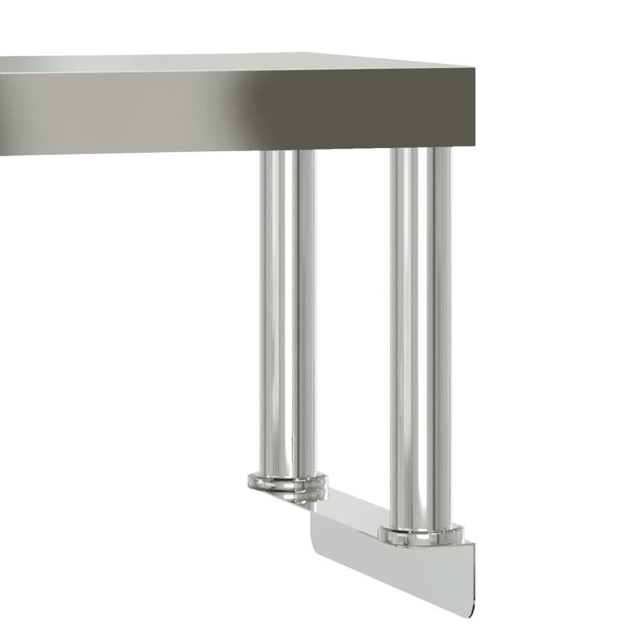 Keukenwerktafel met bovenschap 110x30x120 cm roestvrij staal
