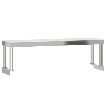 Keukenwerktafel Met Bovenschap 110X55X120 Cm Roestvrij Staal