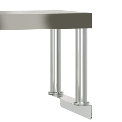 Keukenwerktafel Met Bovenschap 110X55X120 Cm Roestvrij Staal