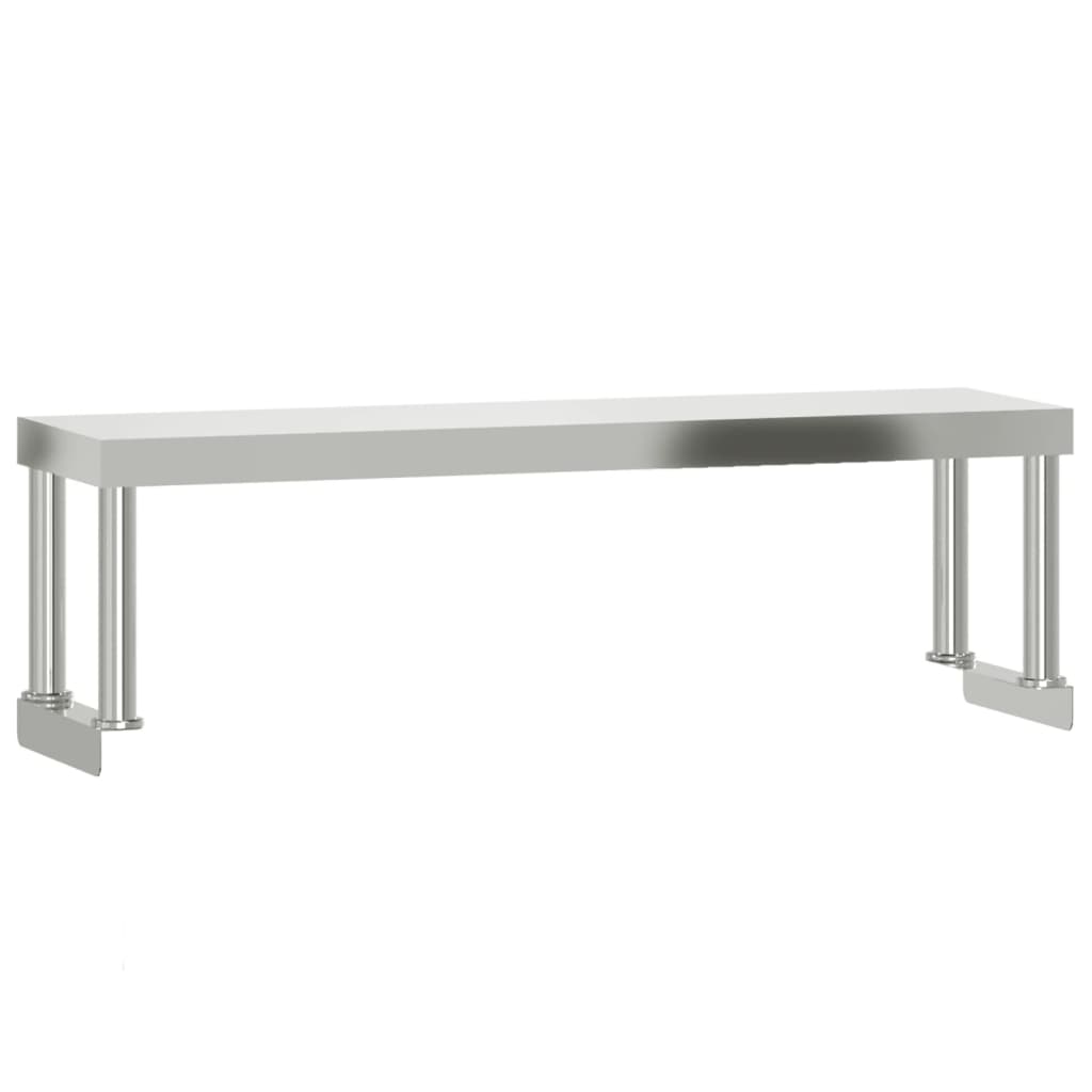 Keukenwerktafel Met Bovenschap 110X55X120 Cm Roestvrij Staal