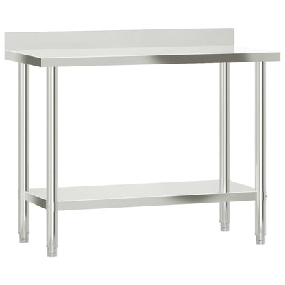 Keukenwerktafel Met Bovenschap 110X55X120 Cm Roestvrij Staal